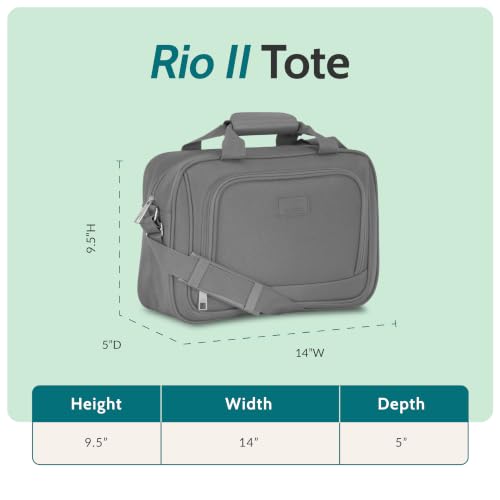 U.S. Traveler 14-Inch Rio Lightweight Softside Carry-On Tote - Personal Travel Bag for Men and Women - Grey by U.S. Traveler - Used condition - Image 3