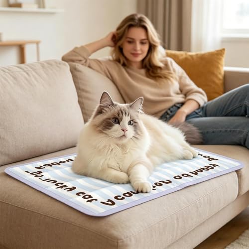Alfombrilla refrescante para perros y gatos pequeños con base segura antideslizante 3