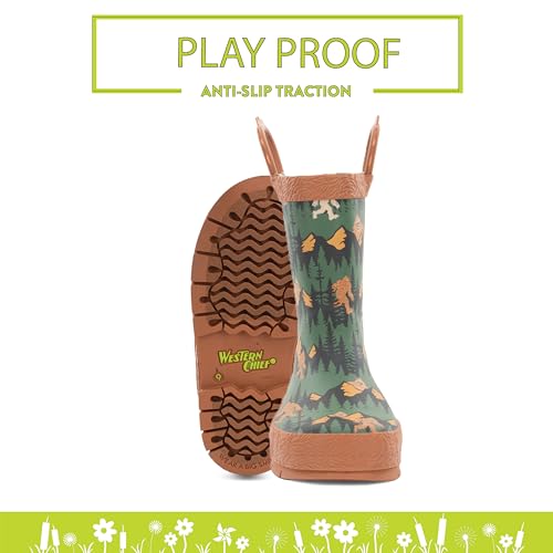 Image of Western Chief Kids Ladybug Rain Boot(Toddler /Little Kid /Big Kid) | Built for outdoor play, pull-on loops for self-dressing, comfort EVA insole, rubber traction outsole, toddler to big kid size