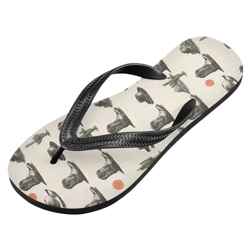 Flip Flop Sandals West Elements Print for Women Men Beach Outdoor XS2