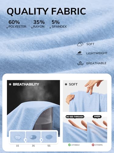 Image of ATHMILE Womens Oversized T Shirts Summer Tops Spring Casual Loose Fit Workout Short Sleeve 2026 Beach Vacation