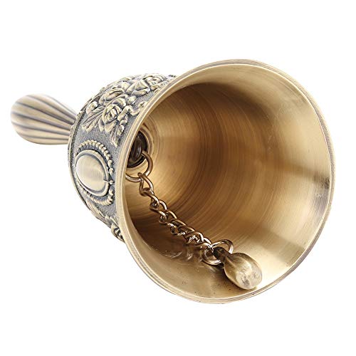 Hand Bell Call Wedding Bells Zinc Alloy Multi-Purpose Hand Bell Dinner Hotel Bar Calls Handicraft, Rose #TOP2