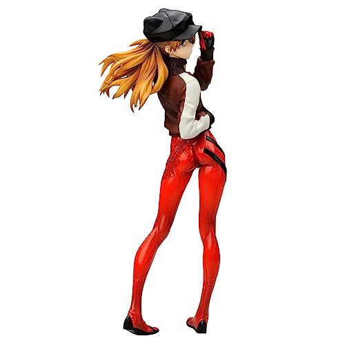 HLUONGTN Anime Asuka Langley Figure,Asuka Figurine Collectiablet22Cm Cartoon Characters Cat's Ear Tracksuit Asuka Figure/Asuka Langley Soryu/22Cm