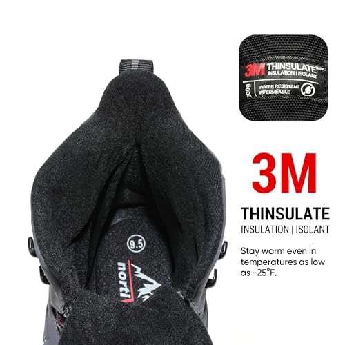 Image of NORTIV 8 Men's Insulated Waterproof Construction Hiking Winter Snow Boots