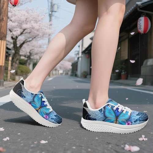 FOR U DESIGNS Fitness Platform Shoes Women Walking Sneaker Casual Wedges Shoes Outdoor for Teenager3