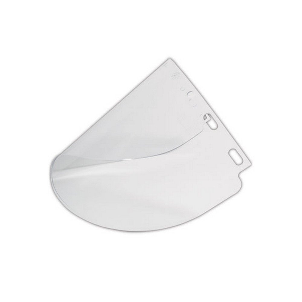 MSA 10115836 V-Gard 8'' X 17'' X .04'' Clear Polycarbonate Contoured Facesheild (1/EA)