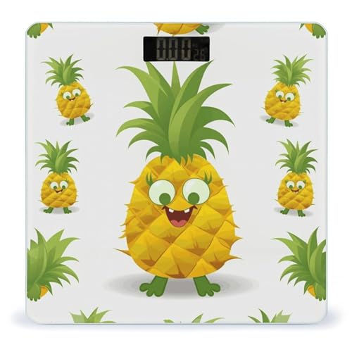 Báscula Digital de Baño de Vidrio Templado con Pantalla LCD