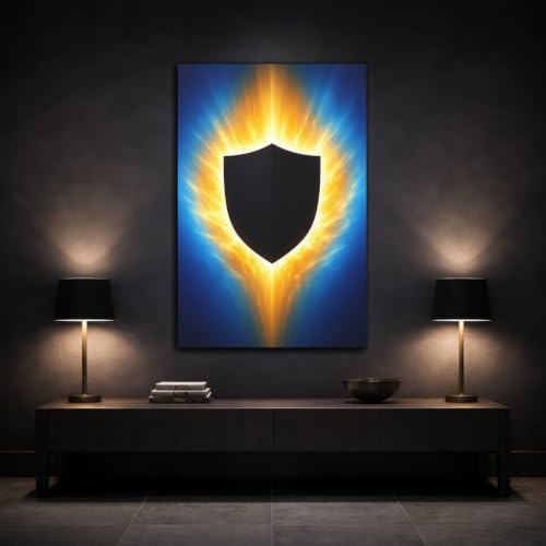 Tableau Abstract Energy Shield pour raviver un mur vide avec élégance - 2