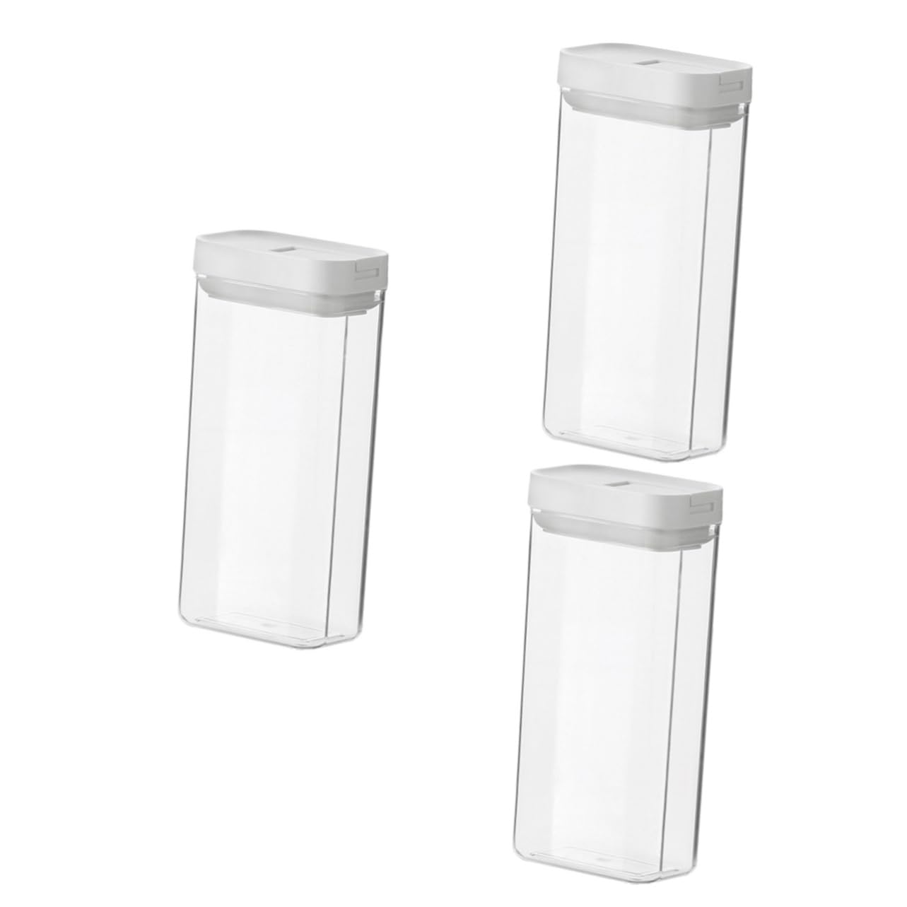 Amosfun 3 Vasetti Di Plastica Per Pasta Contenitore Riutilizzabile Per Spaghetti Dispensa Italiana 1200 Ml