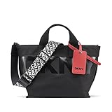 DKNY Brady - Bolso bandolera pequeño, negro/rojo brillante