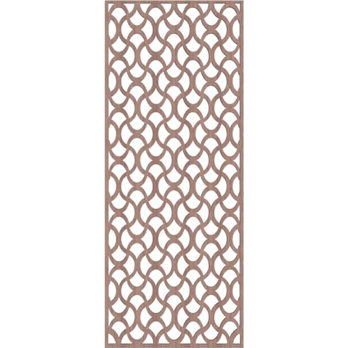 Image of Resort Decorative Pierced Fretwork Wood Wall Panels, 15 3 /8 inchW x 39 3 /8 inchH x 3 /8 inchT, Walnut