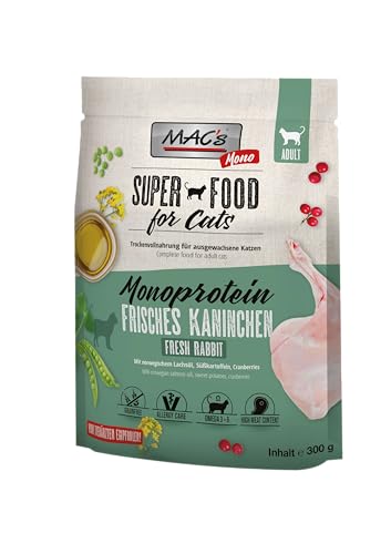 Mac's Cat Trockenfutter | Probierpaket 4 x 300g | Getreidefrei | mit Omega 3+6 | Trockenvollnahrung für ausgewachsene Katzen