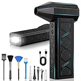 Elettrico Rimuovi Polvere Aria Compressa Senza Fili,Max 180000 Giri/Min Soffiatore Aria Compressa Elettrico con Illuminazione Ausiliaria,4 Velocità,per Laptop,Keyboard, Esterno