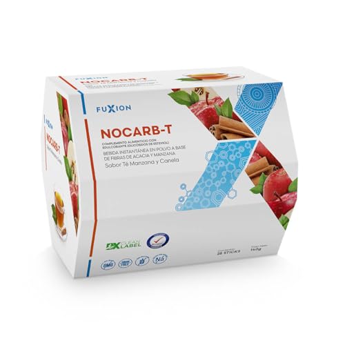 NOCARB T Té de Fibras Solubles, Yacon, Manzana, Canela y Green Tea. Te divina solucion para Control de Azúcar y Carbohidratos. Infusiones sin azucar. Tea bags de 5g (Pack 28, 140.0, gramo) NOCARB T Té de Fibras Solubles, Yacon, Manzana, Canela y Green Tea. Te divina solucion para Control de Azúcar y Carbohidratos. Infusiones sin azucar. Tea bags de 5g (Pack 28, 140.0, gramo)