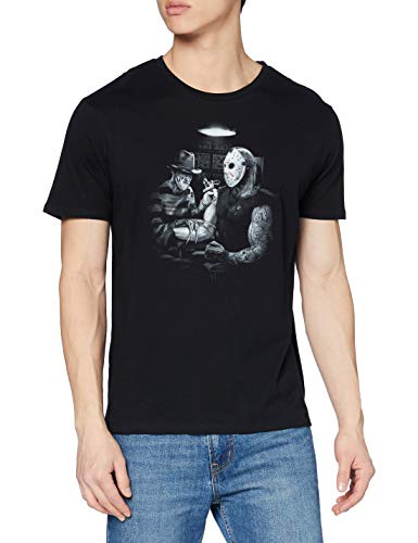Vendredi 13 Mefridmts025 Camiseta, Negro, L para Hombre