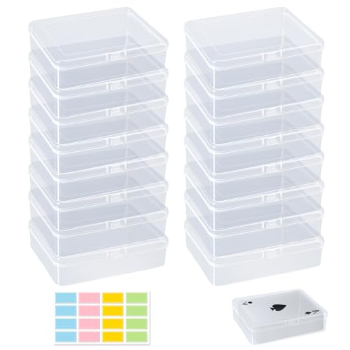ZYNERY 16 Stück Karten Aufbewahrungsbox,Aufbewahrungsbox Klein mit Deckel Klein,Kunststoffbox mit Deckel,für Karten,Aufbewahrung,Sammelkarten