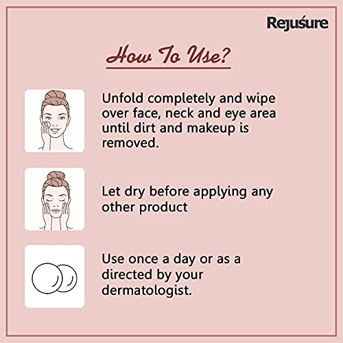 Rejusure Collagen Night Time Cleansing Pads Improves Skin Texture & Skin Elasticity Removes Dirt & Excess Oil |Paraben & Sulphate Free - 50 Pads - Image 4