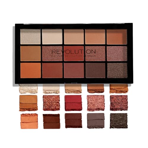 Makeup Revolution, Palette d'ombres à paupières Reloaded, Iconic Fever, 15 nuances, 16,5 g