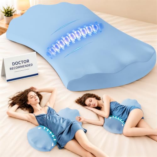 Slow-Rebound Lumbar Pillow with Cooling Cover