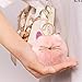 yueton 3PCS Cute Fluffy Animal Cat Keychain Faux Rabbit Fur Pom Pom Ball Keyring Artificial Fur Alloy Key Chain Hanging Ornament Decoration for Bag Handbag Backpack Purse Wallet Car Charm Key Rings