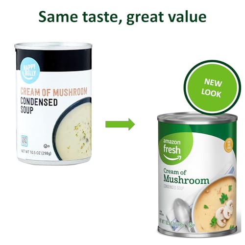 Image of Amazon Fresh, Condensed Cream of Mushroom Soup, 10.5 Oz (Previously Happy Belly, Packaging May Vary)