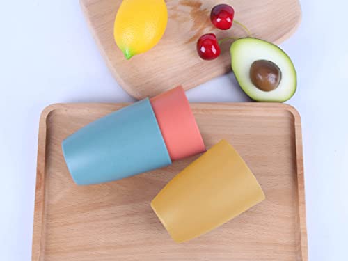 Luckyzone Wheat Straw Reusable Cup (12 Oz) - Unbreakable Drinking Glasses Sets - Dishwasher Safe Tumbler - Lightweight, Bpa Free And Eco Friendly (6Pcs/6Color) #TOP3