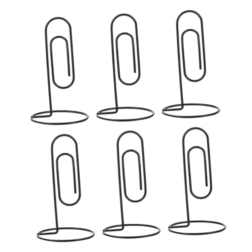 KESYOO 6個属製デス ップ スタンド付き 卓上カードホルダー メモ 写真 テーブルナンバー表示用 ネームカードスタンド