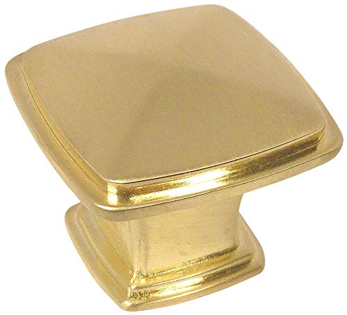 Up To 60% OFF 25 Pack - Cosmas 4391BB Brushed Brass Modern Cabinet Hardware Knob - 1-1/4" Inch Square