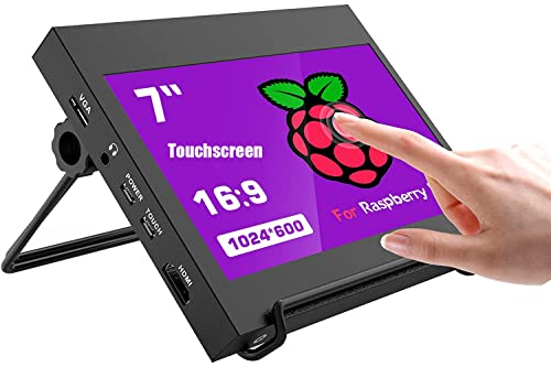 Image of PONPY 7 inch Raspberry Pi Touchscreen Monitor USB /HDMI Portable Monitor Capacitive Pi Display for PC Phones Raspberry Pi 4B 3B+ 3B 3A+ 2B B+