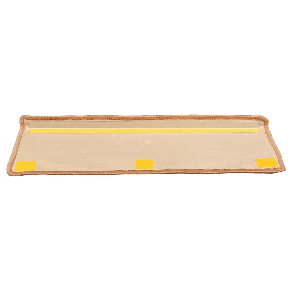 Samoprzylepne maty na schody, 5 sztuk, 65 x 21 x 4 cm, beżowe