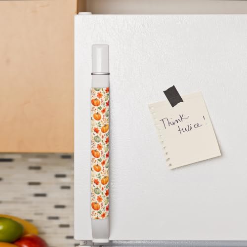 Image of Autumn Refrigerator Door Handle Covers Set of 2 Fridge Door Handle Decor | Fall Pumpkin Washable Dishwasher Mocrowave Oven Protector Handle Cover Keep Your Kitchen Appliance Clean