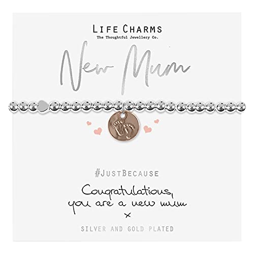 Image of Life Charms Women Jewellery New Mum Bracelet Footprint Wristband Ladies Gift