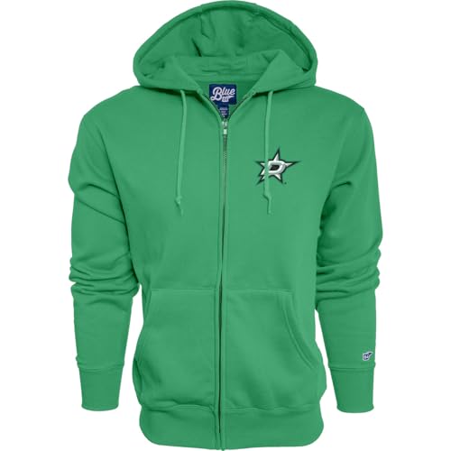 Blue 84 Dallas Stars NHL Officially Licensed Full Zip Hooded Sweatshirt Icon Team Color Large