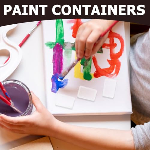 Caja de acuarela portátil WRITWAA con 100 recipientes de plástico para mezclar pintura de arte 3