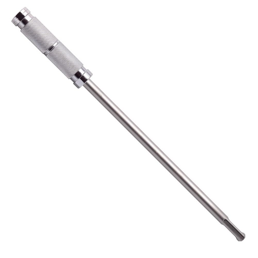 Tige d'extension SDS Plus de 26 cm avec adaptateur à dégagement rapide pour marteau perforateur rotatif Argenté
