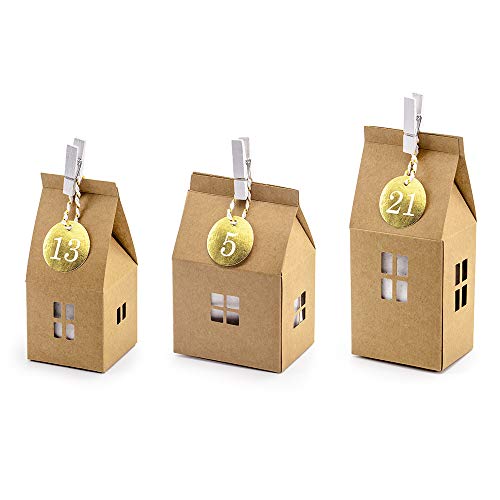 Calendrier de l'Avent DIY petites maisons (x24), Kraft Cover