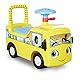 Little Baby Bum - Buster Rutschfahrzeug - gelbes Rutschauto Spielzeug-Bus, Lauflernwagen in Bus-Form mit Soundfunktion.