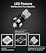 BRISHINE 300LM Extremely Bright Canbus Error Free 194 168 2825 W5W T10 LED Bulbs Ultra Blue 9-SMD 2835 LED Chipsets for Dome Map Door Courtesy License Plate Lights (Pack of 4)