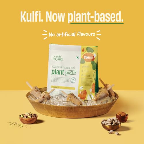 Image of The Whole Truth Plant Protein Isolate 1 KG (2.2 lbs) | Pista Badaam | 24g Protein /Scoop | Real Ingredients | Clean Recipe | No Added Flavours | Pea & Rice Isolate | Easy to Digest