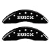MGP Caliper Covers 49012SBSHBK MGP Set of 4 Caliper Covers, Engraved Front: Buick - Engraved Rear: Buick Shield, Black Powder Coat Finish, Silver Characters