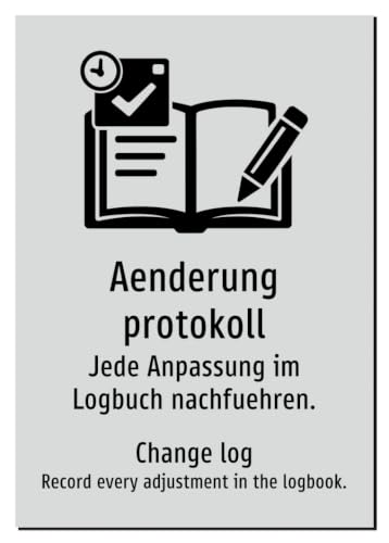 62219-DEEN-S-12 | Aenderung Protokoll Schild/Aufkleber - Deutsch