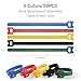 50PC 8 In Reusable Cable Ties, Multi-Purpose Cord Ties for Electronics, Cable Management Ties, Adjustable Fastening Hook and Loop StrapsHome/Office (Multicolor)
