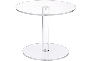 Soporte para tortas de acrílico transparente con soporte para magdalenas para mesa de postres