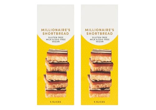Image of Millionaire's Shortbread, Gluten Free, Vegan, Milk & Egg Free, 5 Slices, 150g,Pack Of 2