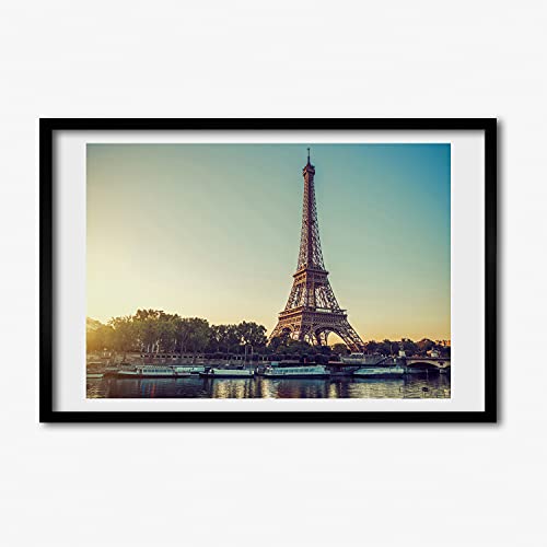 Tour Eiffel cadre photo 60x40 cm Tulup pour salon moderne
