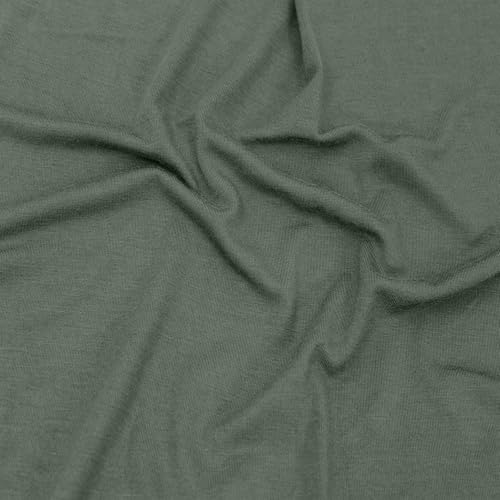 Premium 60-Inch Olive Rayon Spandex Jersey Knit Fabric - 4-Way Stretch, Breathable, Versatile for Apparel, Headbands, Maternity & Crafts - 5 Yards 4 Premium 60-Inch Olive Rayon Spandex Jersey Knit Fabric - 4-Way Stretch, Breathable, Versatile for Apparel, Headbands, Maternity & Crafts - 5 Yards - Image 3