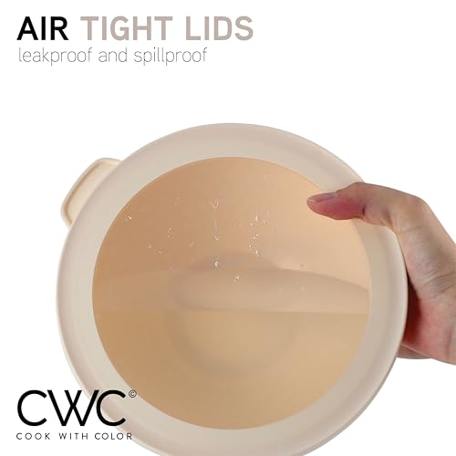 image for COOK WITH COLOR Mixing Bowls with Lids - 12 Piece Plastic Nesting Bowl