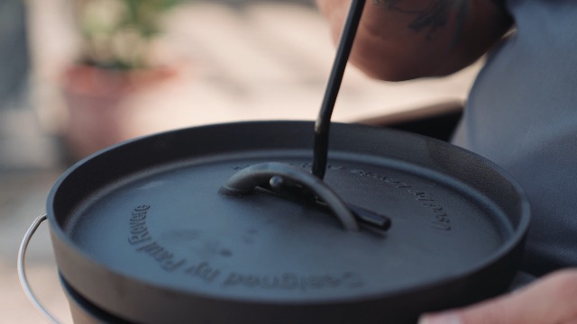 Amazon.com: Lehman's Camp Dutch Oven Kettle Nitrided Non Stick