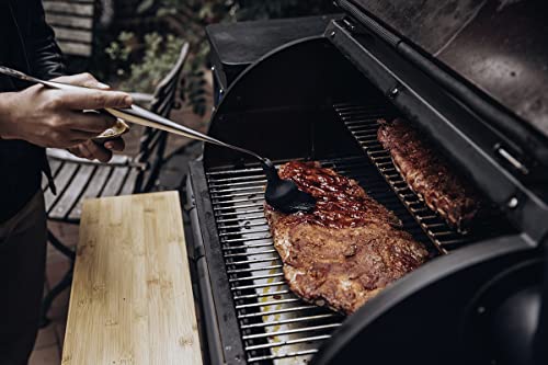 Moesta BBQ 19910 Simple BBQ-Pinsel - Grillpinsel aus Edelstahl mit XL-Silikon-Bürstenkopf, Marinierpinsel fürs Grillen