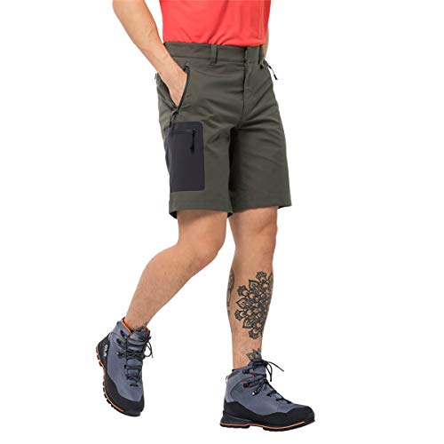 Jack Wolfskin Mens Active Track Shorts Men, Grape Leaf, XL Reg